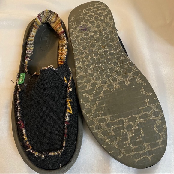 Sanuk Women’s Sidewalk Surfer Black W/ Multi Sz 8 - Picture 4 of 15